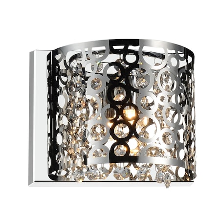 Cwi Lighting Bubbles 1 Light Bathroom Sconce With Chrome Finish 5536W9ST-R-1
